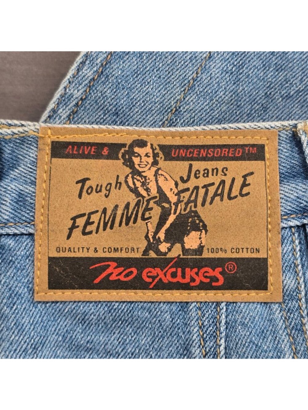 Vintage 90s Y2K No Excuses Denim Maxi Skirt Size 11/12 Button Front Light Wash - Picture 3 of 4
